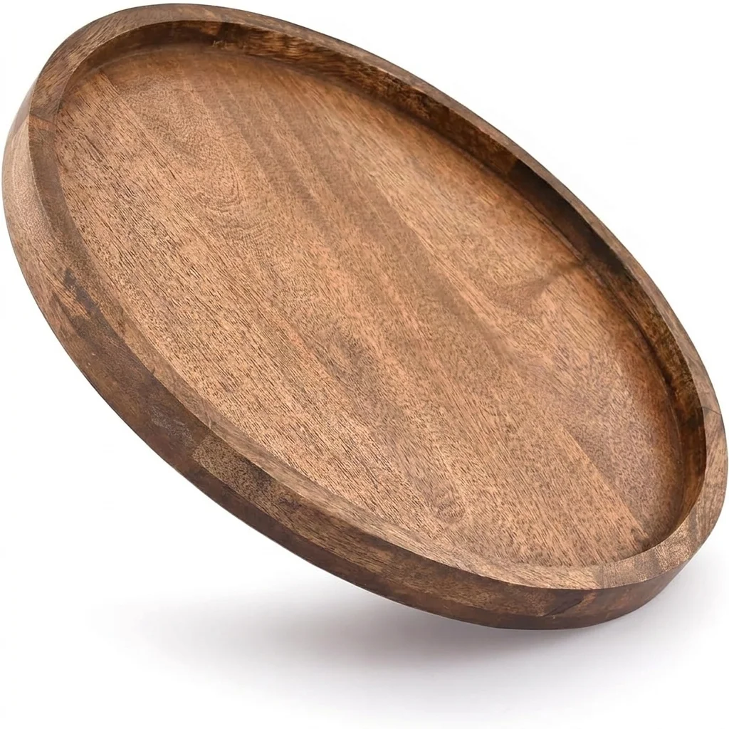 EDHAS Round Wooden Decorative Tray – photo 2