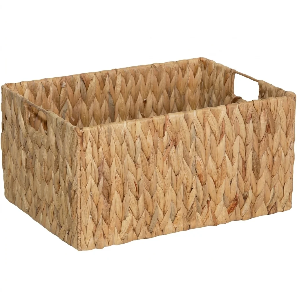 Large Woven Water Hyacinth Storage Basket – photo 1