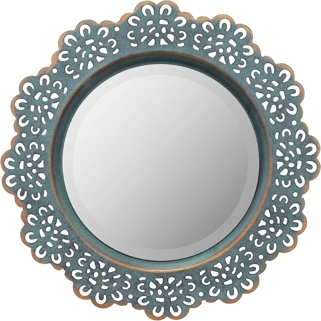 Stonebriar Round Metal Lace Wall Mirror – photo 1