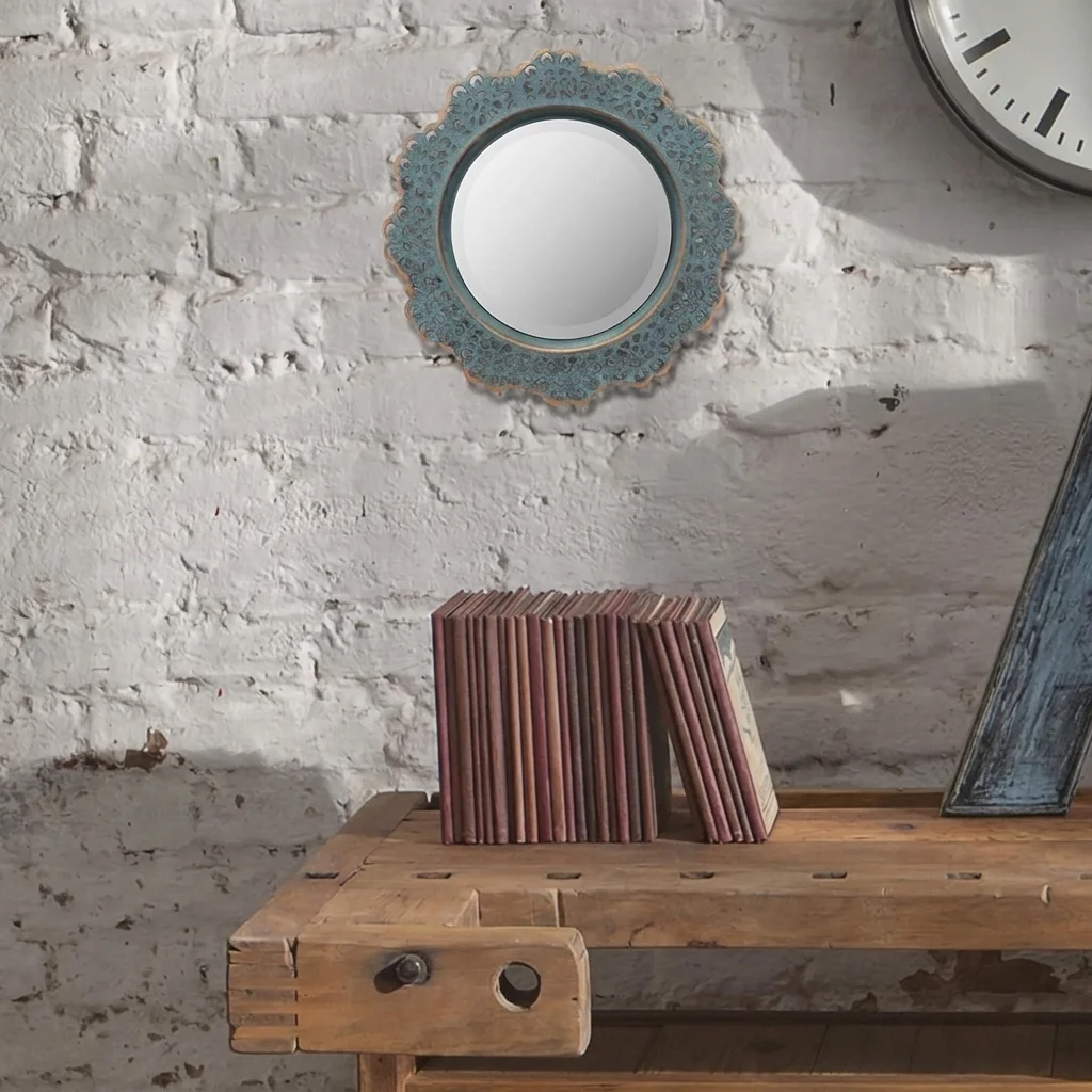 Stonebriar Round Metal Lace Wall Mirror – photo 4
